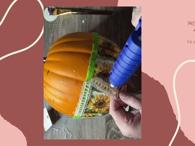 Fall Decoupage Pumpkin
