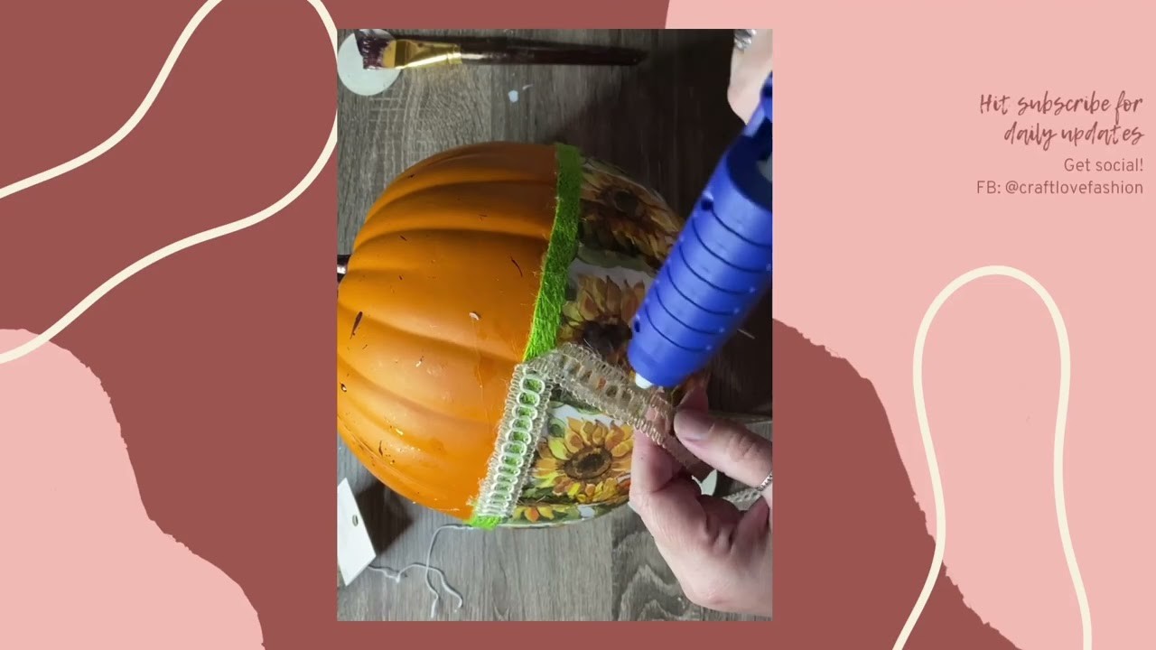 Fall Decoupage Pumpkin