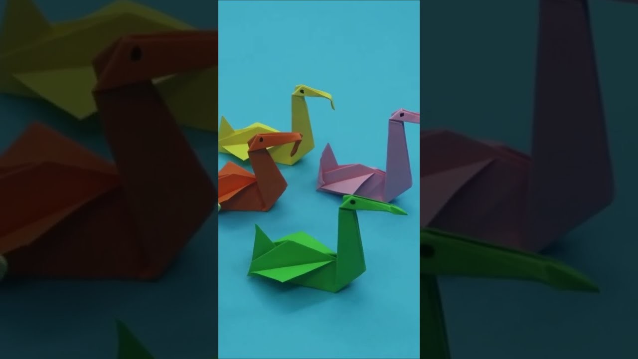 Folding origami bird with paper | Origami animals #short #origami #papercrafts