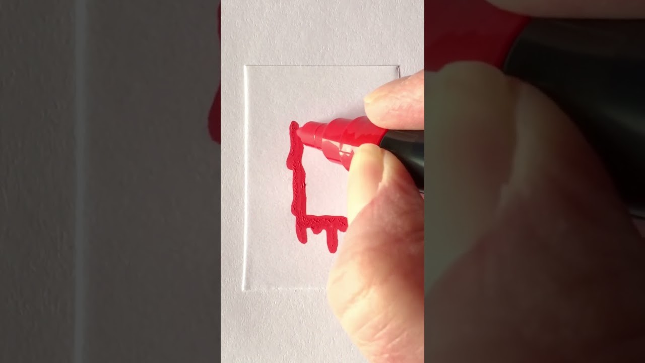 DRAWING A BLOOD DRIP EFFECT LETTER L Part 4 BASIC DROP SHADOW | Posca Markers Drawing | Doodle Idea