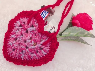 ♥️ Heart Shape Bag (Crochet Ideas)