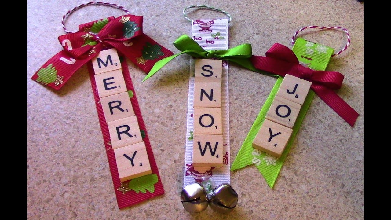 Christmas Crafts Episode 1 - Scrabble Tile Ornaments
