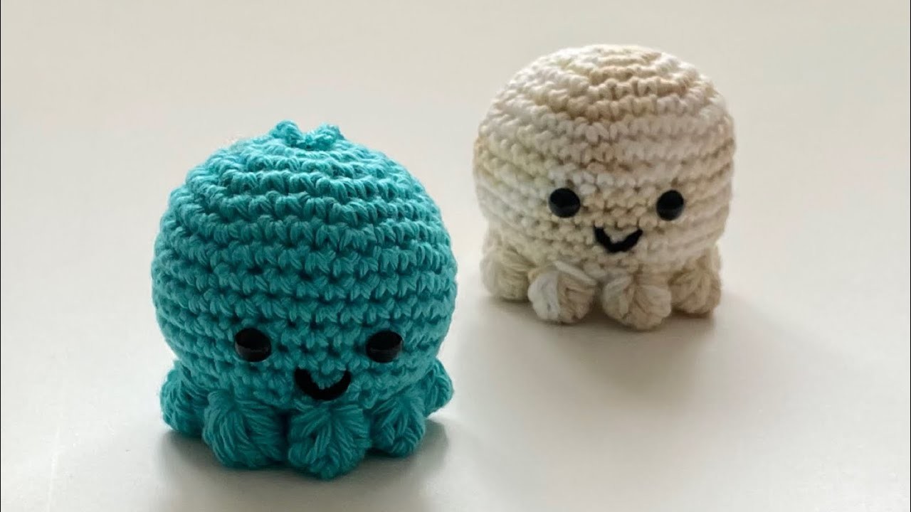Crochet - Amigurumi Mini Octopus Keychain.Keyring - Very Easy Pattern