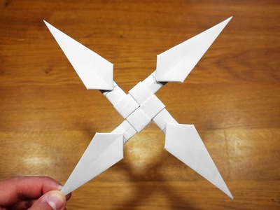 How To Make a Paper Kunai Shuriken (Ninja Star) - Origami