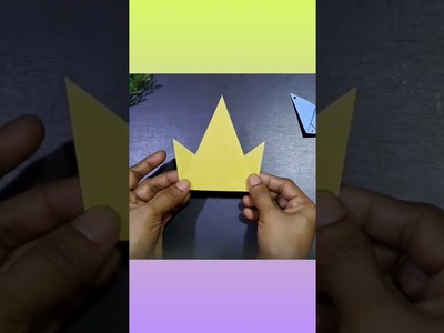 How to make easy paper ???? crown.  #origami #craft #paper origami#diy  crown.#shorts#youtubeshorts