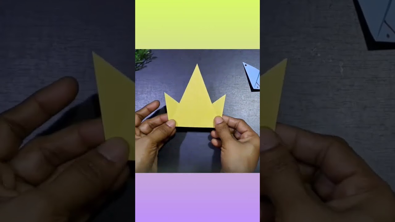 How to make easy paper ???? crown.  #origami #craft #paper origami#diy  crown.#shorts#youtubeshorts