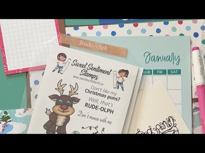 Adding stamps to a scrapbook page