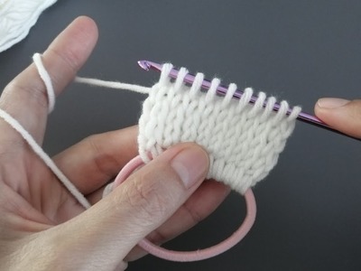 BEAUTIFUL! ????????Very easy Tunisian crochet headband making. Crochet!