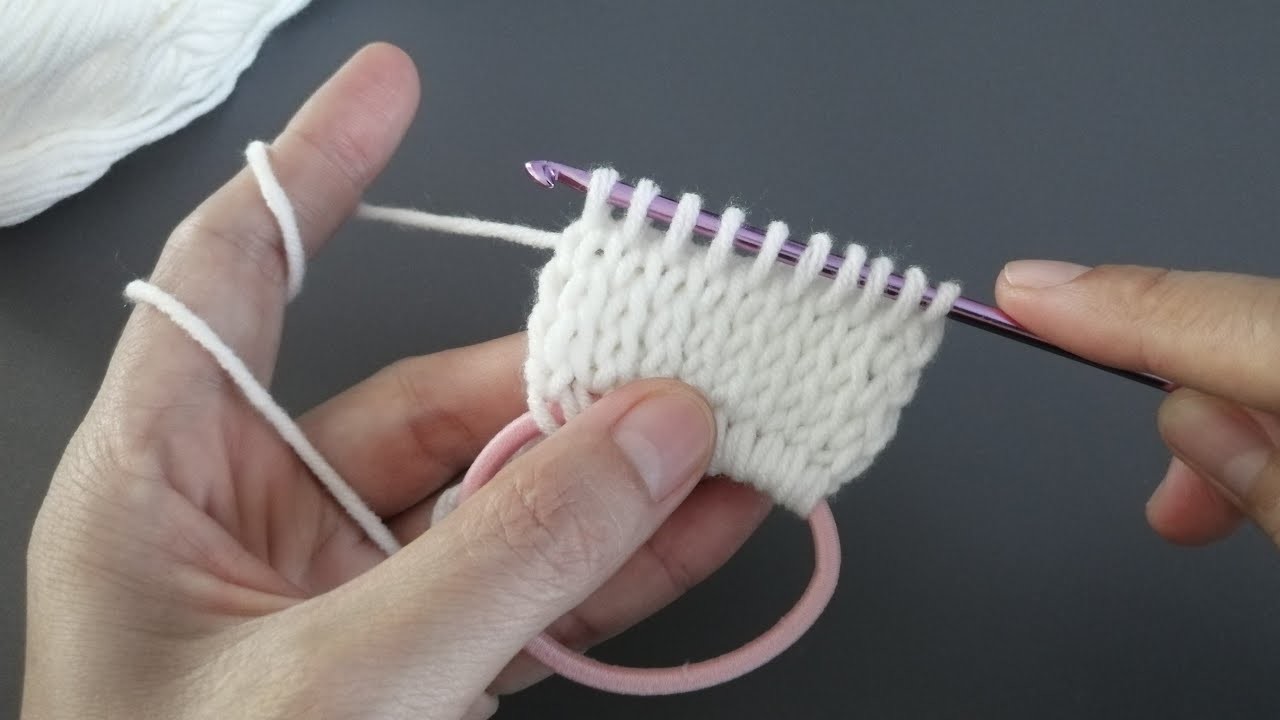 BEAUTIFUL! ????????Very easy Tunisian crochet headband making. Crochet!