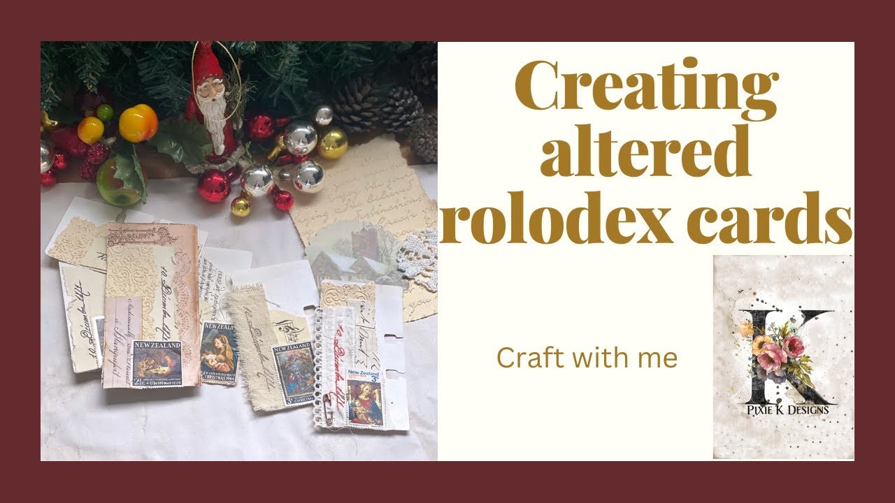 Creating altered rolodex cards. Use your old Postage stamps. Craft with me