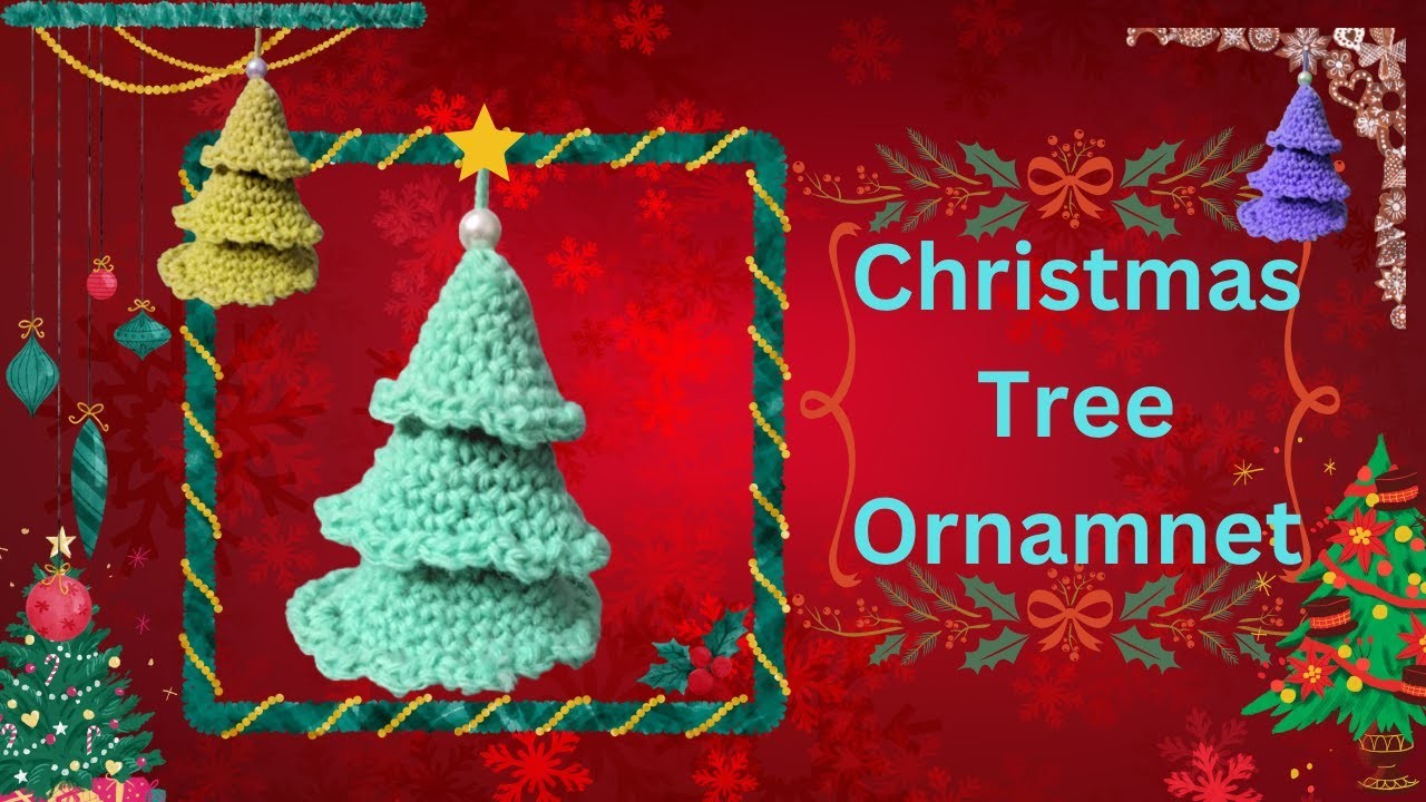 Crochet Christmas Tree Ornament | Christmas Ornament | Crochet Tutorial In English | Club Crafteria