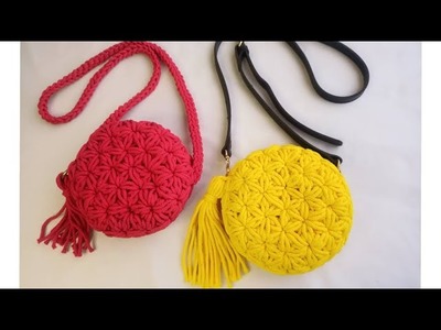 Crochet crossbag with the Jasmine stitch