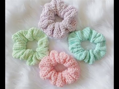 Crochet Scrunchie - super easy tutorial | @crochetclasses tutorial