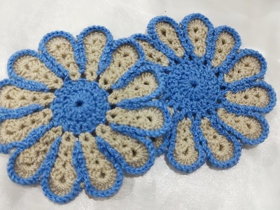 DIY????Flores en crochet-Ganchillo paso a paso#tejidoamano Crochet flower tutorial very Easy#comotejer