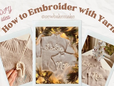 DIY How to Embroider with Yarn - Chain Stitch