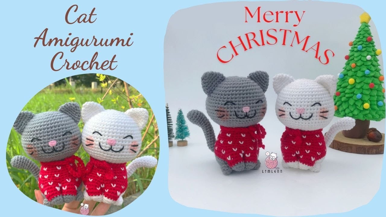 Easy Cat Amigurumi tutorial (3.4)- Crochet front legs and body