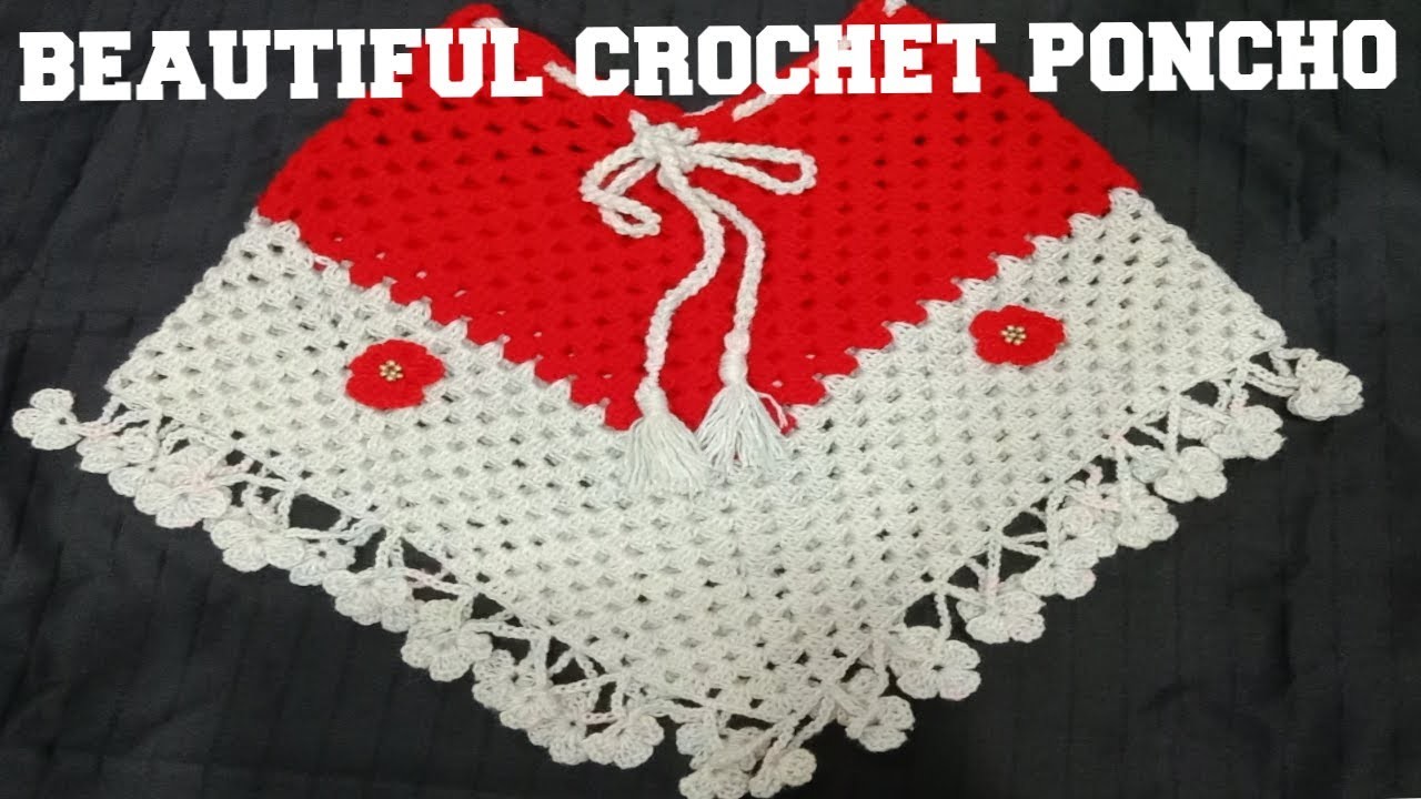 Easy Crochet Poncho for 2 year girls,with subtitles#crochet #noshivlogs