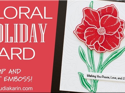 How To Make A Floral Holiday Card