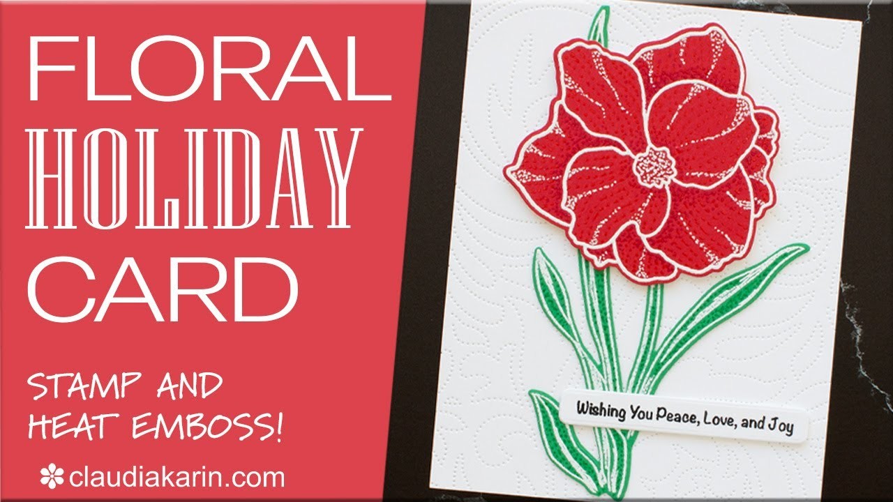 How To Make A Floral Holiday Card