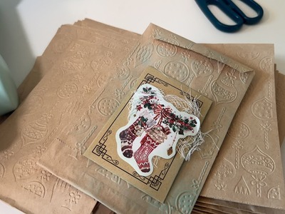Let’s make some simple embossed ephemera bags. live chat