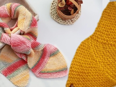 Muffler banane ka tarika.scarf knitting design in hindi.new muffler ka design