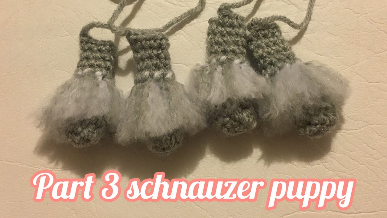 Schnauzer Crochet Tutorial Part 3. English subtitles. Audio en español