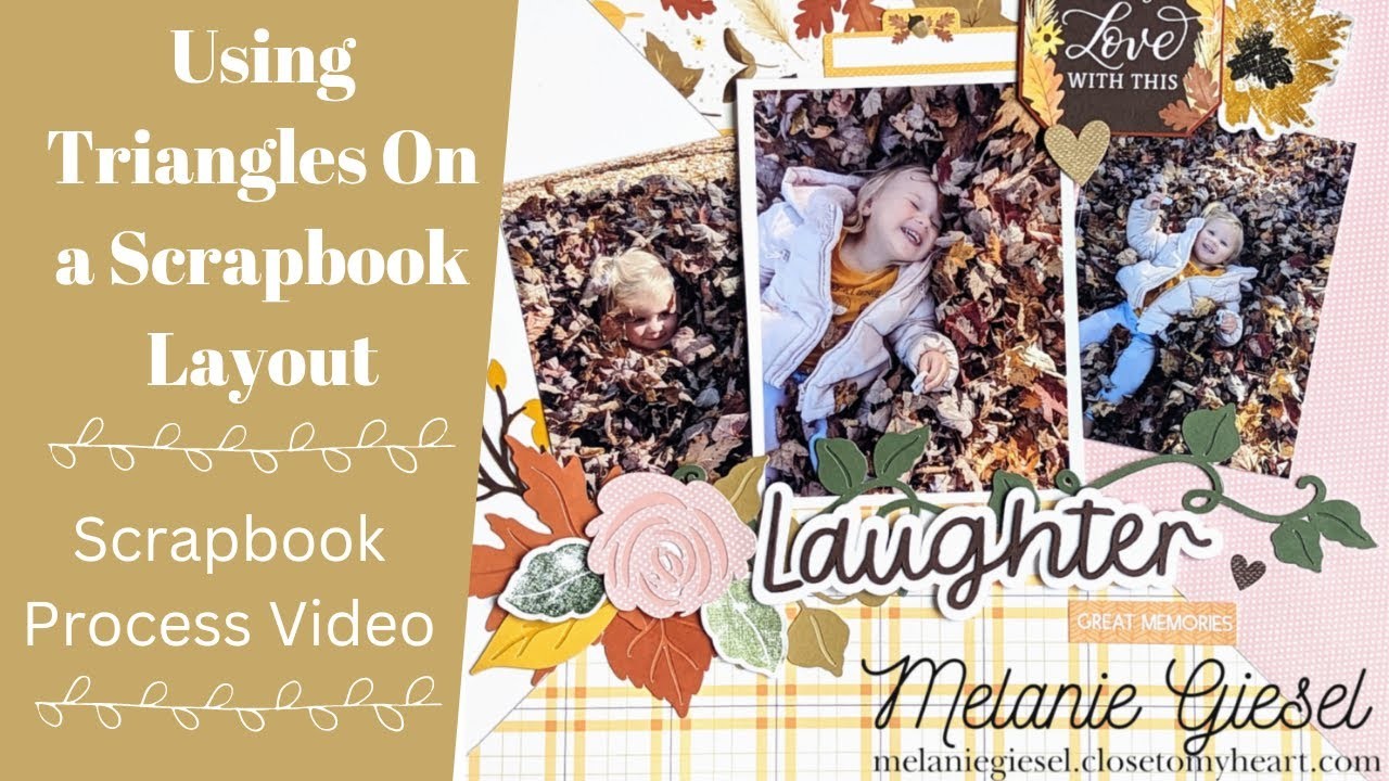 Using Triangles on a Scrapbook Layout Process Video