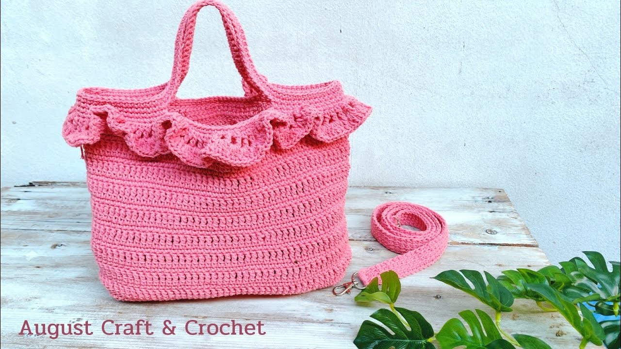 ???? Very Cute Crochet Tote Bag  | How to Crochet bag for beginners.@augustcraftcrochet