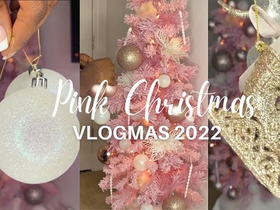 VLOGMAS 2022 | Decorating my PINK Christmas Tree , BBW Candle Sale , Amazon Finds | Cyndiana Fit ????