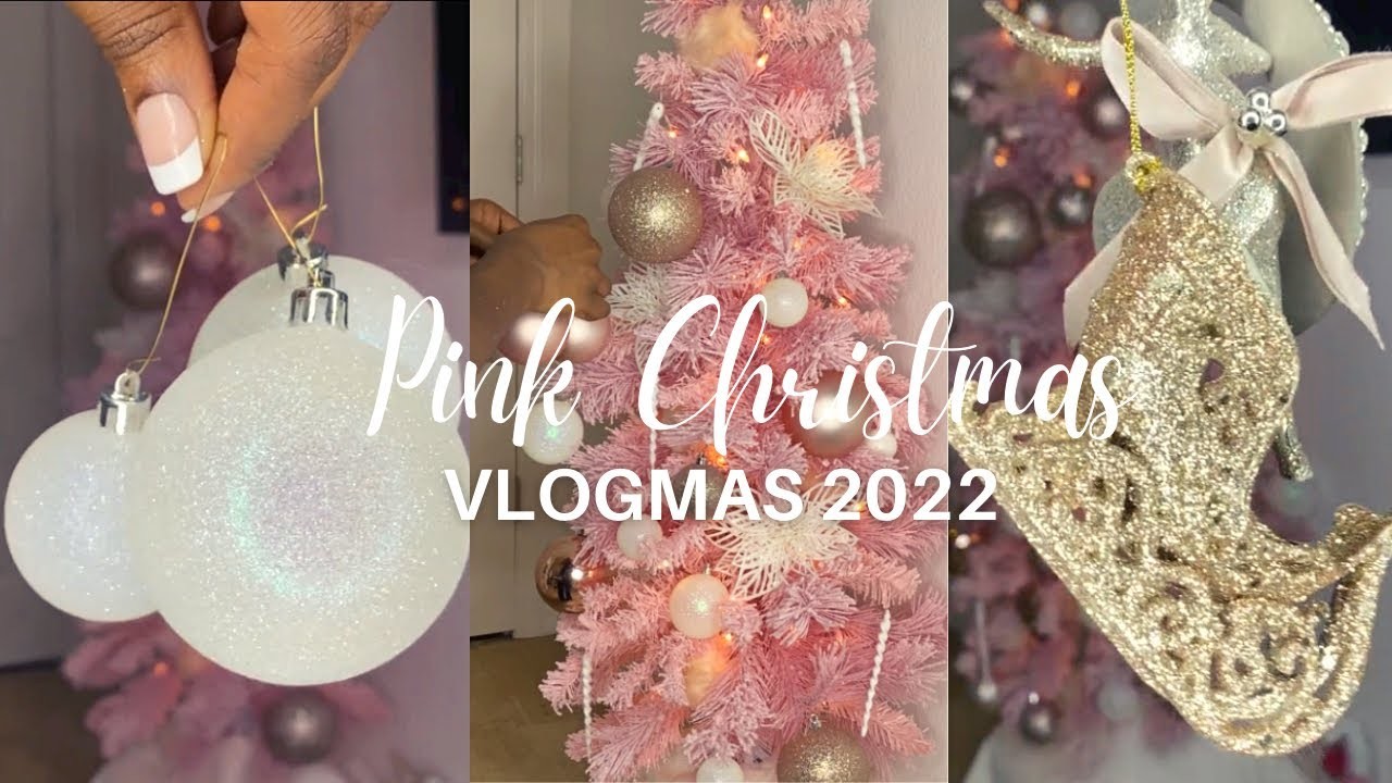 VLOGMAS 2022 | Decorating my PINK Christmas Tree , BBW Candle Sale , Amazon Finds | Cyndiana Fit ????