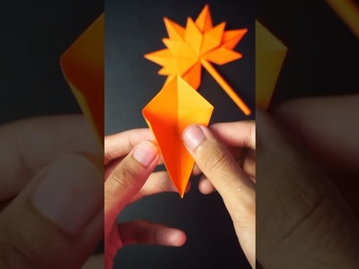 Origami Cara Membuat Daun Mapel #shorts