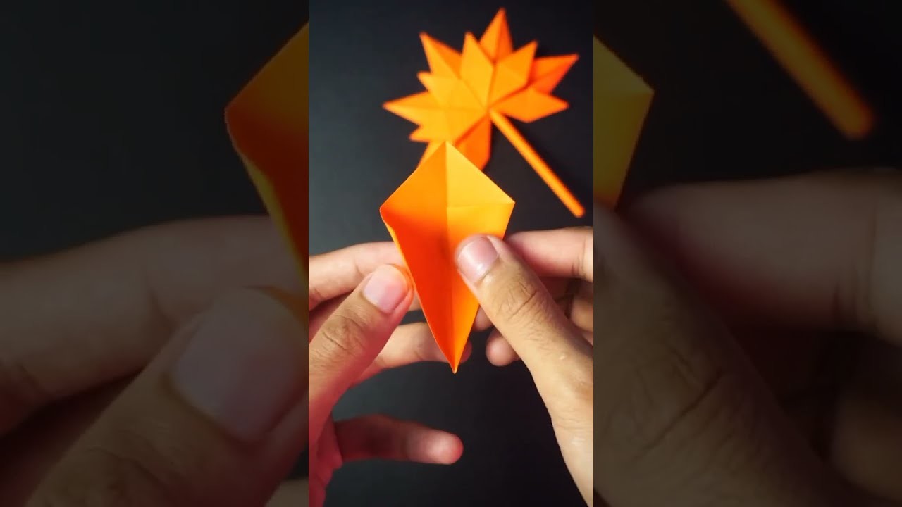 Origami Cara Membuat Daun Mapel #shorts