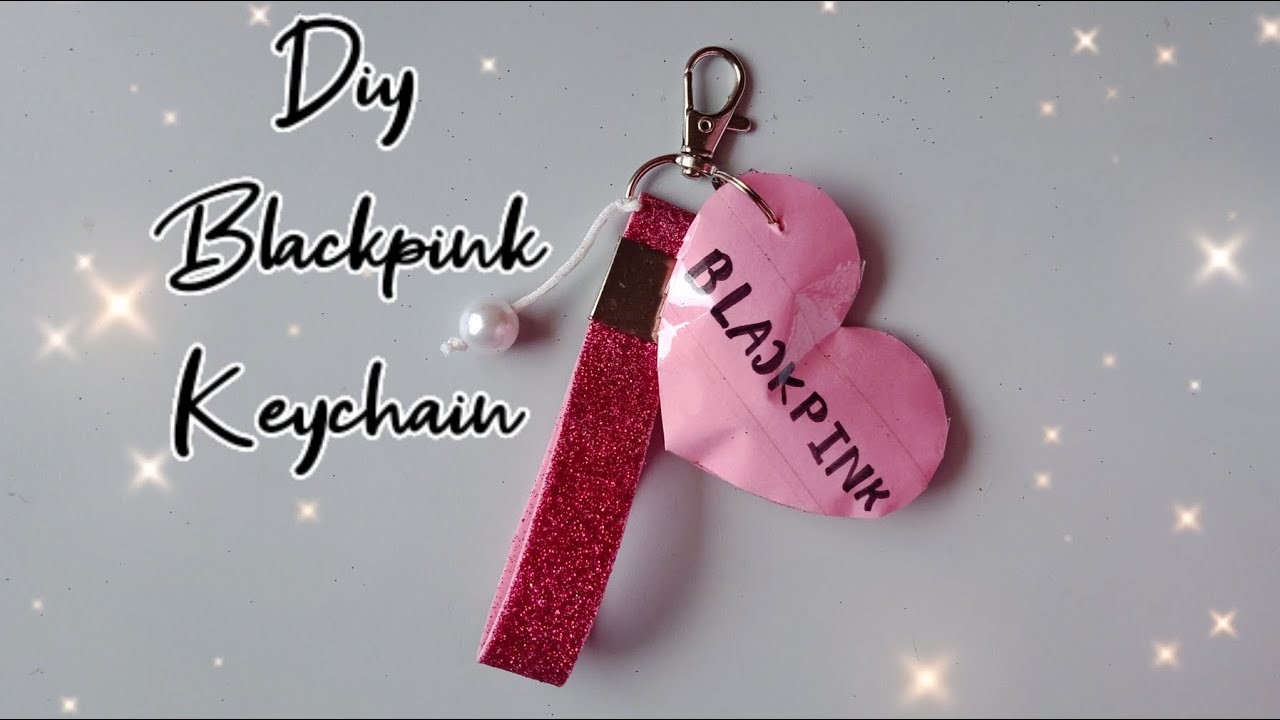 Diy Black pink keychain #blackpink #pinkvenom #blink #craft #foziyaartandcraft