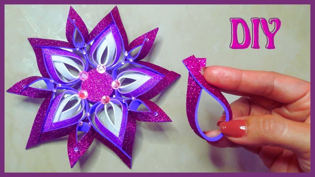 SIMPLE IDEAS FOR CHRISTMAS DECORATIONS | CHRISTMAS STAR | GLITTER FOAM CRAFTS