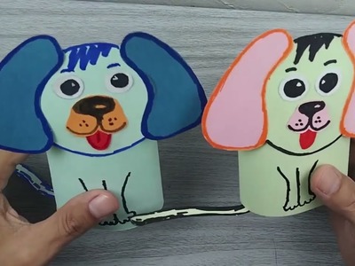 How to Make a Paper Dog very easy - 3d paper DOG - Cute Paper DOG
