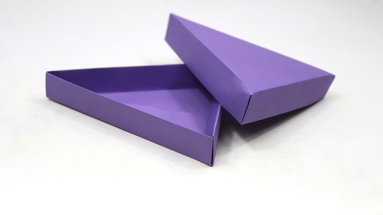 How to make origami triangle box - Paper triangular box tutorial