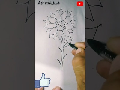 SUNFLOWER Drawing Easy ???? | How to draw sunflower | #shorts#drawing
