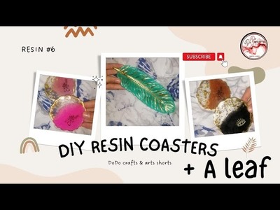 #6 Resin coasters l Resin Leaf | step by step Tutorial | DIY #Resin