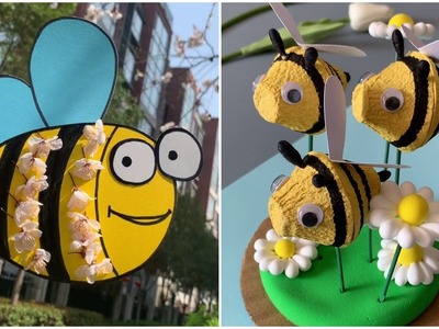10+ Art & Craft Activities ideas | Egg Tray Craft | Bee Craft | Quick & Easy Crafts DIY