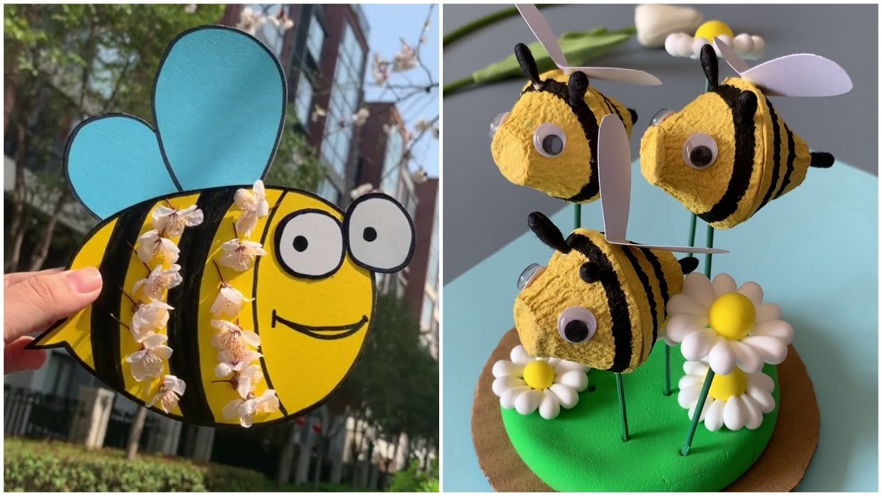 10+ Art & Craft Activities ideas | Egg Tray Craft | Bee Craft | Quick & Easy Crafts DIY