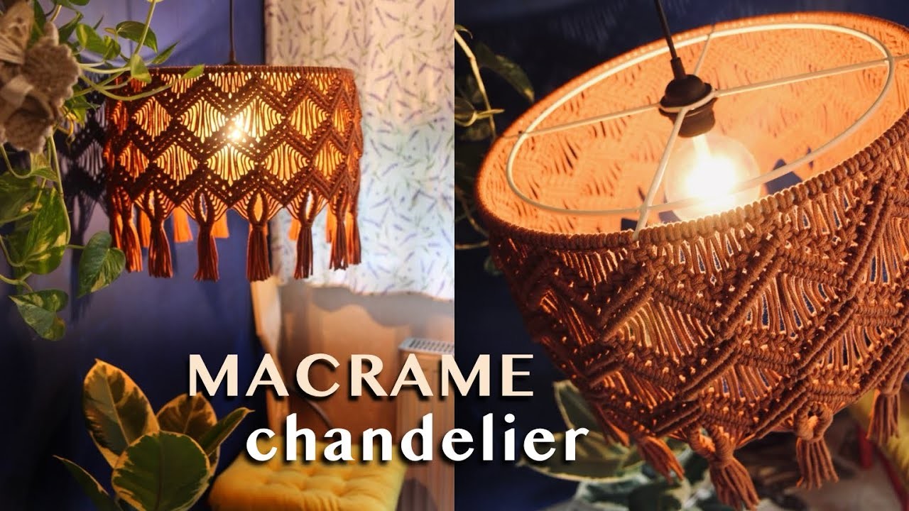 DIY: Tutorial Macrame Chandelier. Bohemian macrame