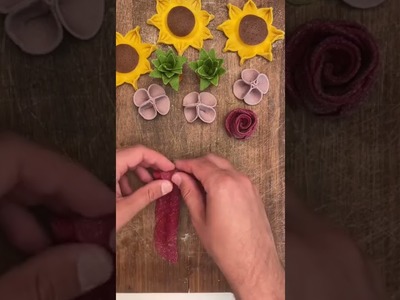 Fresh Pasta Flowers - pasta sunflowers, roses, and succulents #shorts30