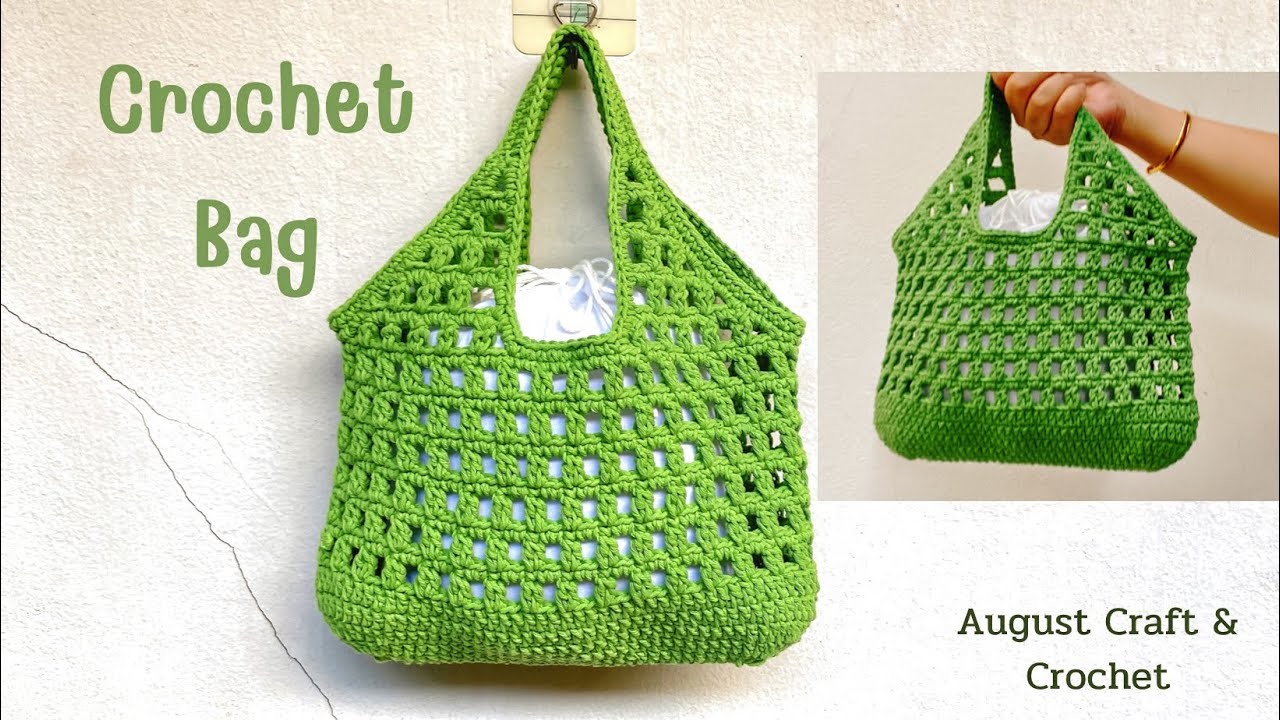 ???????????? Simple Crochet  Net Bag | Crochet Bag PRADA Style  | August Craft.