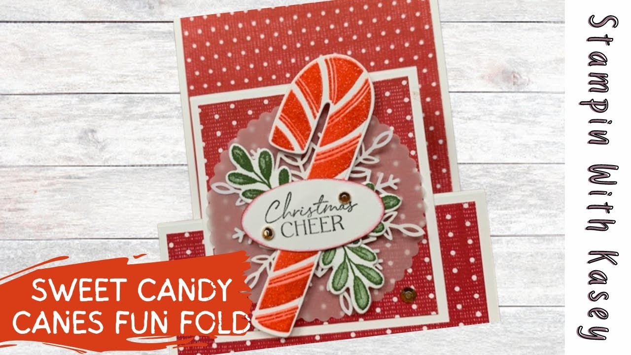 Sweet Candy Canes bundle from Stampin' Up!  Fun Fold Card.