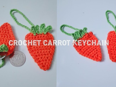 Crochet keychain and bag charm | carrot applique