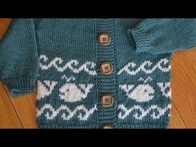 Very Attractive Hand-knitted Baby sweater graph pattern