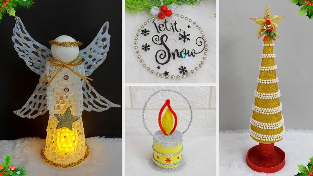 4 Economical Christmas Decoration idea with simple material |DIY Affordable Christmas craft idea????165