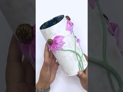 DIY Flower Vase from Waste