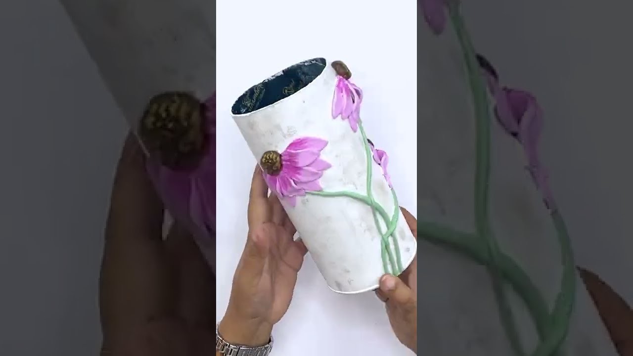 DIY Flower Vase from Waste