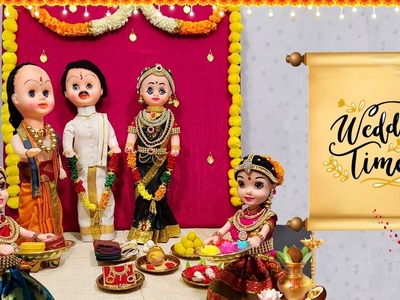 Indian Wedding dolls | Miniature thamboolam plates | Miniature Garland | Navarathri decoration ideas